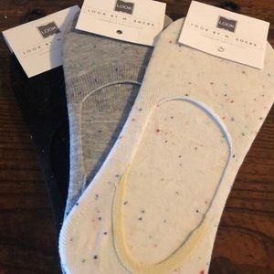 Look by M Speckled Basic Liner No Show Foot Socks